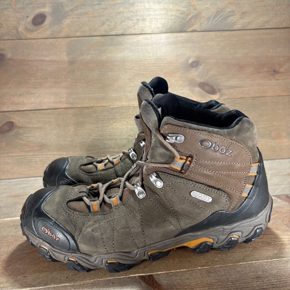 Oboz Bridger Mid Mens size 10.5 Wide shoes Brown Suede waterproof hiking boots